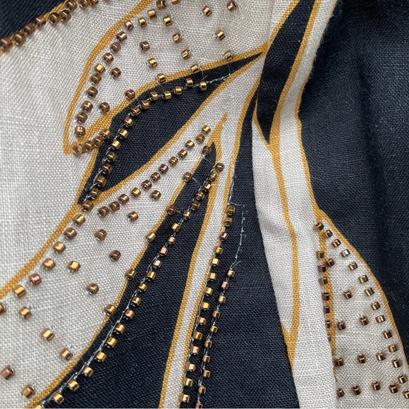 Magaschoni Black and Gold Patterned Maxi Skirt - Picture 7 of 9